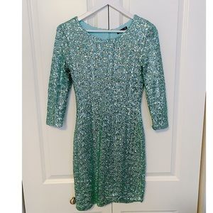 Turquoise Sequin Dress